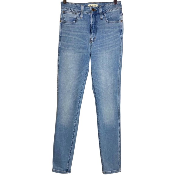 Madewell Curvy Roadtripper High Rise Skinny Leg Jeans Fading Whiskering 25 - Picture 2 of 16